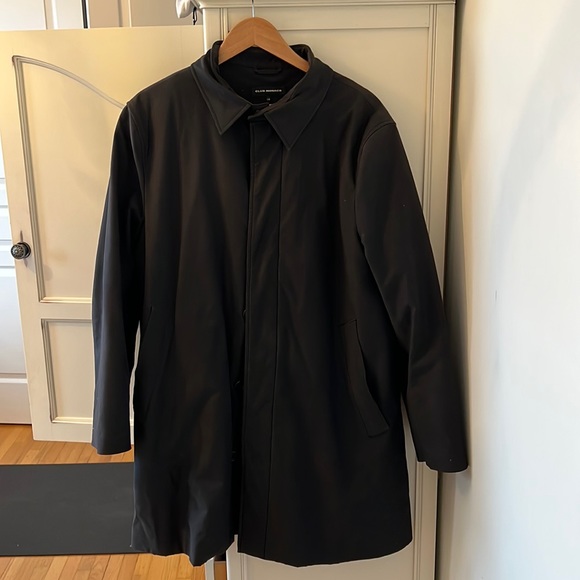 Men's Club Monaco Black Jacket Trench Coat - Picture 2 of 13